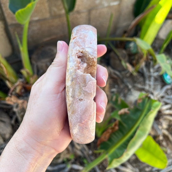 Pink Amethyst Crystal Moon with Purple, Quartz and a Sugar Druzy - Picture 8 of 11